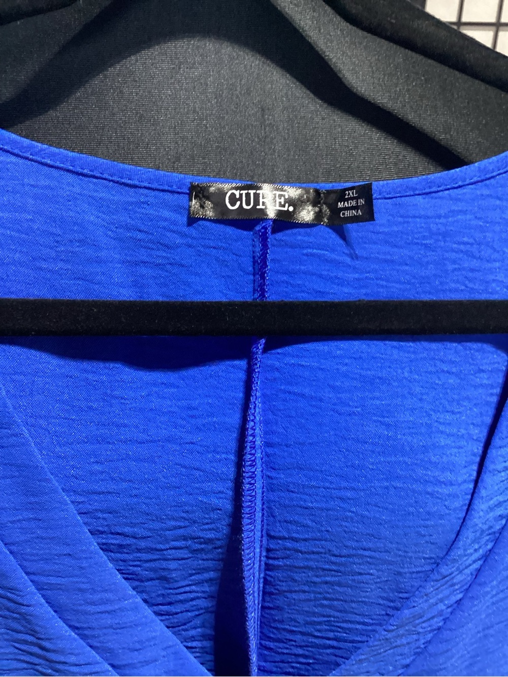 Cure Women's V-Neck Blouse in Royal Blue
